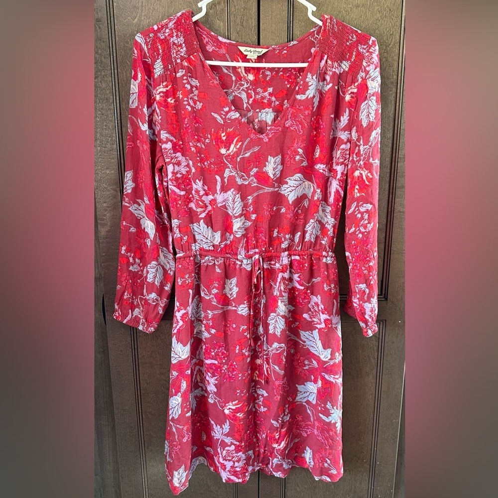 Lucky Brand Red Floral Mini Dress Size XS
